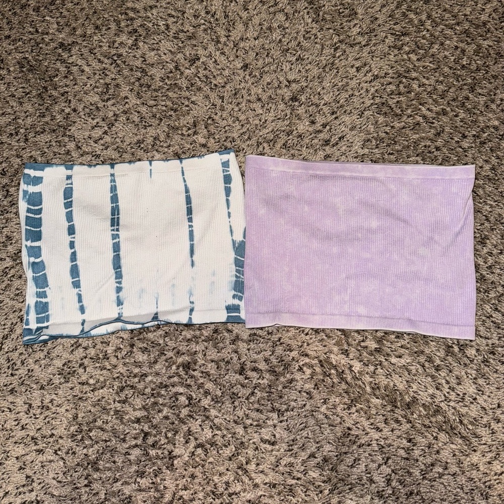 Aeropostale Seriously Soft Acid Washed Seamless Cropped Tube Top (SET OF TWO)